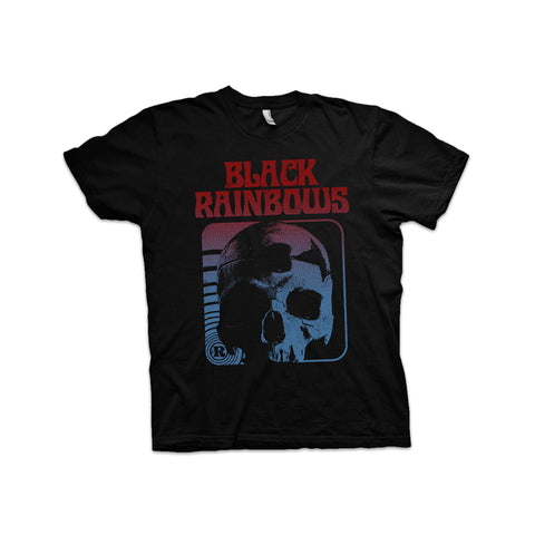 Black Rainbows - Skull T-shirt (Red Blue Gradient)