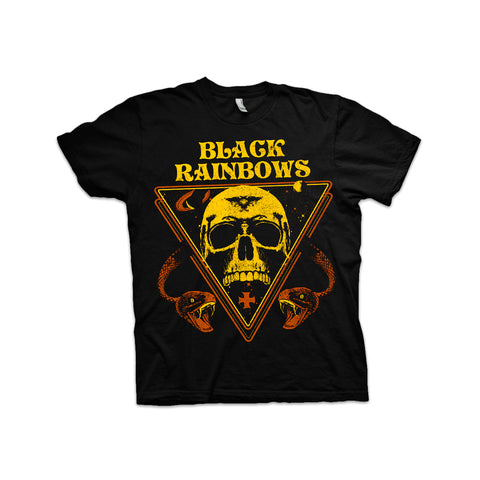Black Rainbows - Snakes and Skull T-shirt (Yellow/Brown)